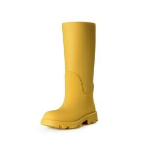 Burberry Women's "Marsh High" Manilla Rubber Rain Boots Shoes US 7 EUR 37